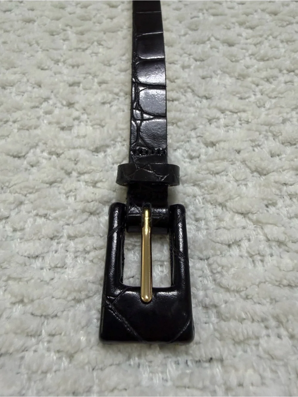 St. John Black Genuine Leather Waist Belt Women’s Size M